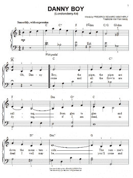 page one of Danny Boy (Easy Piano)