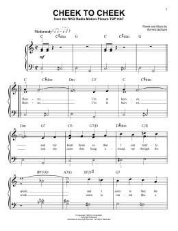 page one of Cheek To Cheek (Easy Piano)