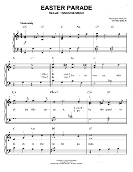 page one of Easter Parade (Easy Piano)