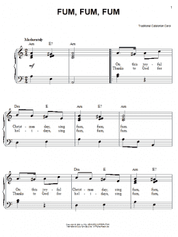 page one of Fum, Fum, Fum (Easy Piano)