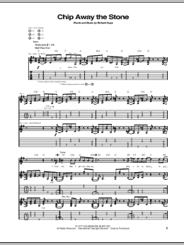 page one of Chip Away The Stone (Guitar Tab)