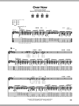 page one of Over Now (Guitar Tab)