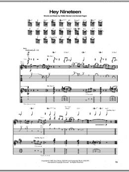 page one of Hey Nineteen (Guitar Tab)