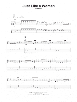 page one of Just Like A Woman (Guitar Tab)