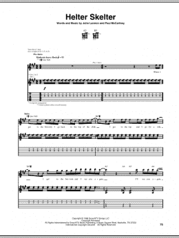 page one of Helter Skelter (Guitar Tab)