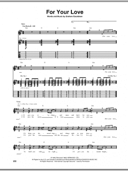 page one of For Your Love (Guitar Tab)