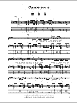 page one of Cumbersome (Guitar Tab)