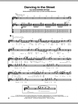 page one of Dancing In The Street (Guitar Tab)