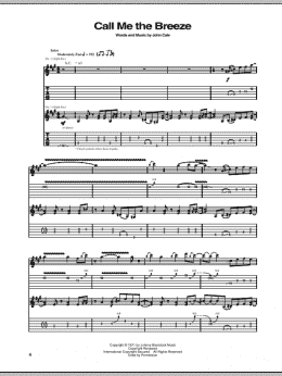 page one of Call Me The Breeze (Guitar Tab)