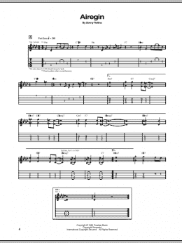 page one of Airegin (Guitar Tab)