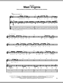 page one of Meet Virginia (Guitar Tab)