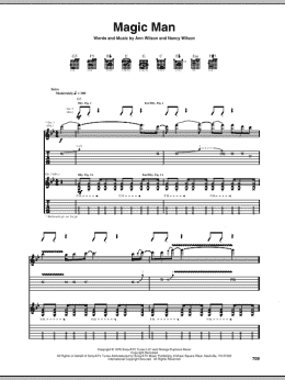 page one of Magic Man (Guitar Tab)