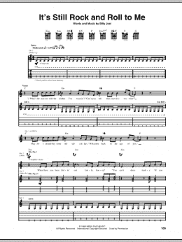 page one of It's Still Rock And Roll To Me (Guitar Tab)