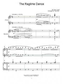 page one of The Ragtime Dance (Piano Duet)