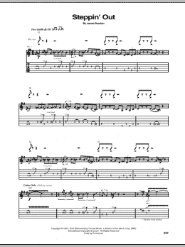 page one of Steppin' Out (Guitar Tab)