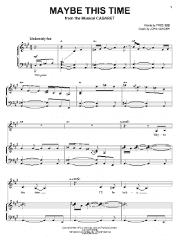 page one of Maybe This Time (Piano & Vocal)