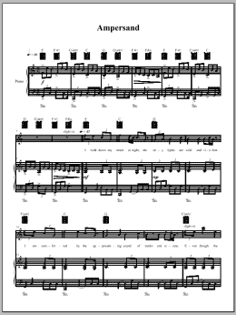 page one of Ampersand (Piano, Vocal & Guitar Chords (Right-Hand Melody))