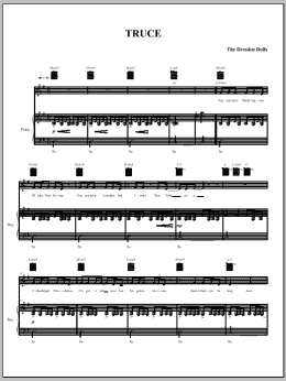 page one of Truce (Piano, Vocal & Guitar Chords (Right-Hand Melody))