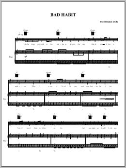 page one of Bad Habit (Piano, Vocal & Guitar Chords (Right-Hand Melody))