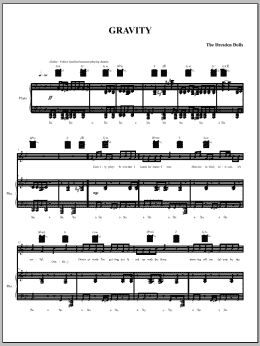 page one of Gravity (Piano, Vocal & Guitar Chords (Right-Hand Melody))