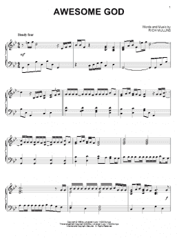 page one of Awesome God (Piano Solo)