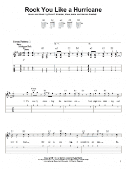 page one of Rock You Like A Hurricane (Easy Guitar Tab)