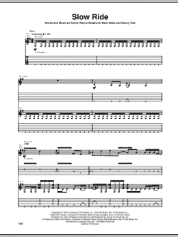 page one of Slow Ride (Guitar Tab)