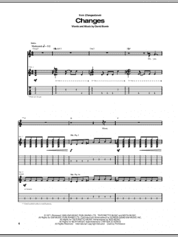 page one of Changes (Guitar Tab)