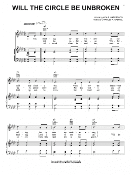 page one of Will The Circle Be Unbroken (Piano, Vocal & Guitar Chords (Right-Hand Melody))