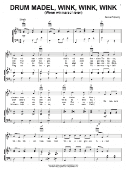 page one of Drum Madel Wink, Wink, Wink (Piano, Vocal & Guitar Chords (Right-Hand Melody))