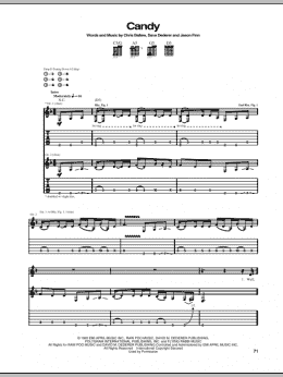 page one of Candy (Guitar Tab)