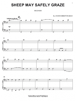 page one of Sheep May Safely Graze (Piano Duet)