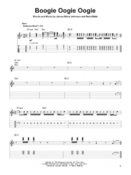 page one of Boogie Oogie Oogie (Guitar Tab (Single Guitar))