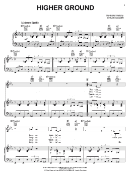 page one of Higher Ground (Piano, Vocal & Guitar Chords (Right-Hand Melody))