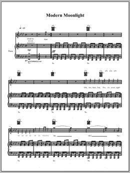 page one of Modern Moonlight (Piano, Vocal & Guitar Chords (Right-Hand Melody))