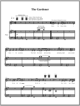 page one of The Gardener (Piano, Vocal & Guitar Chords (Right-Hand Melody))