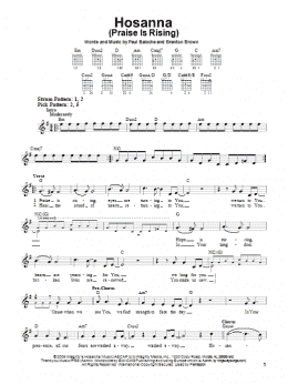 page one of Hosanna (Praise Is Rising) (Easy Guitar)