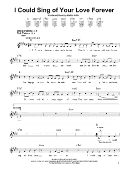 page one of I Could Sing Of Your Love Forever (Easy Guitar)