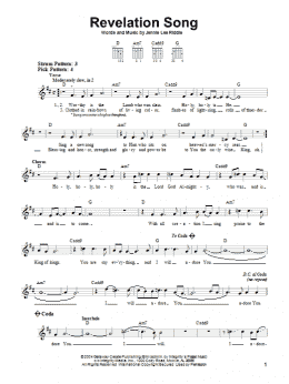 page one of Revelation Song (Easy Guitar)