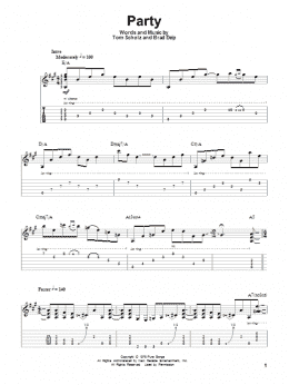 page one of Party (Guitar Tab (Single Guitar))