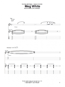 page one of Meg White (Guitar Tab)