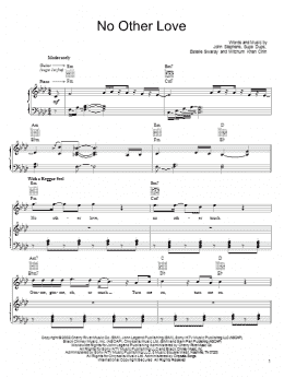 page one of No Other Love (Piano, Vocal & Guitar Chords (Right-Hand Melody))