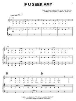 page one of If U Seek Amy (Piano, Vocal & Guitar Chords (Right-Hand Melody))