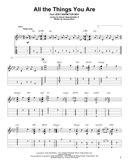 page one of All The Things You Are (Guitar Tab)