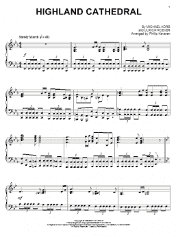 page one of Highland Cathedral (arr. Phillip Keveren) (Piano Solo)