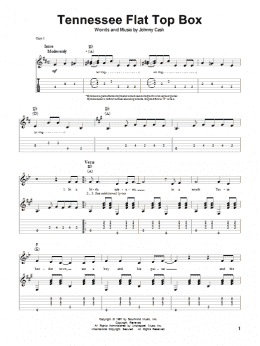 page one of Tennessee Flat Top Box (Guitar Tab (Single Guitar))