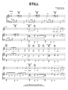 page one of Still (Piano, Vocal & Guitar Chords (Right-Hand Melody))