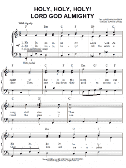 page one of Holy, Holy, Holy (Easy Piano)