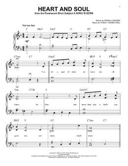 page one of Heart And Soul (Easy Piano)