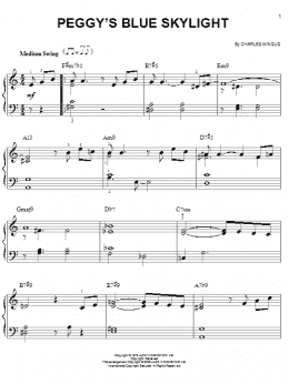 page one of Peggy's Blue Skylight (Easy Piano)